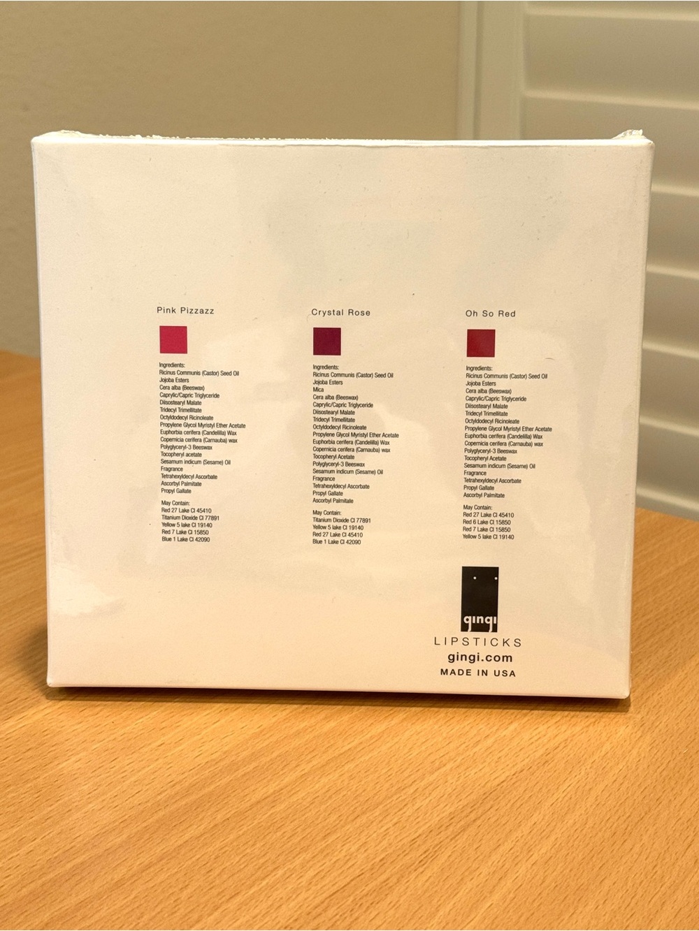 Gingi 3 Lipstick Set - Vegan, Non-GMO, BRAND NEW IN BOX, SEALED - Picture 3 of 7